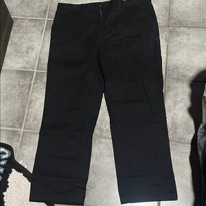 George Men's Classic Black Khakis